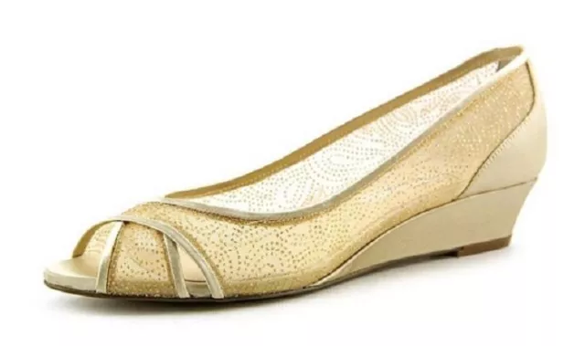 Nina Women's Rigby,Gold/Platino Satin/Glitter, US 8 M 38 Eur