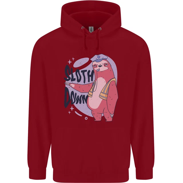 Felpa con cappuccio bambini Sloth Down Policeman divertente 2
