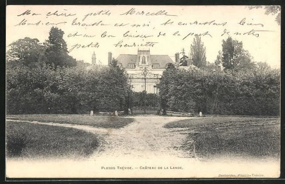 CPA Plessis-Trevise, Chateau de la Lande 1904