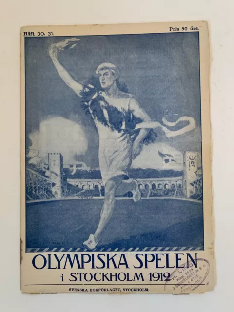 1912 Stockholm  Olympic Games Booklet - 30,31 - Runnng Events