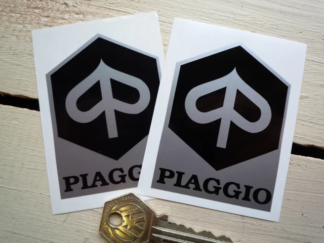 PIAGGIO BLACK & Silver Scooter STICKERS 3