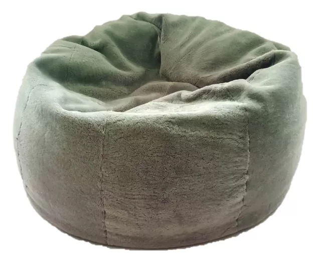 XXL Lammfell Sack Schaffell Sitzsack Lammfellsack Bean Bags Mintgrün 110cm