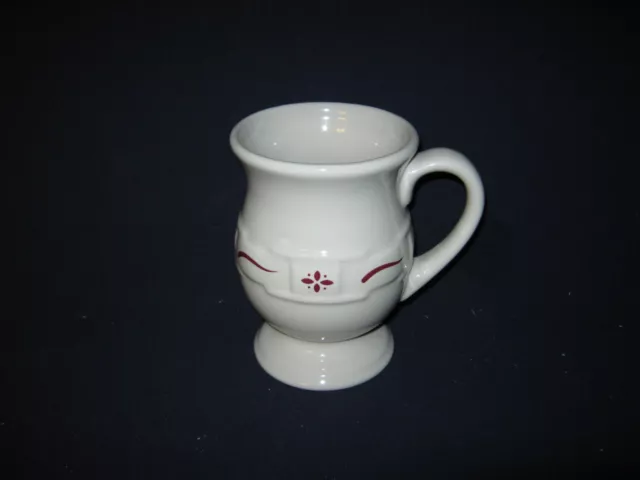 Longaberger Red Woven Traditions 5 1/4" Coffee Pedestal Cup Mug Grandmug {Nice}