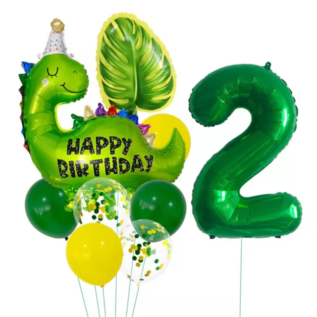 Feuille Ballons de dinosaure Vert Joyeux anniversaire Dino ballon  Garçon