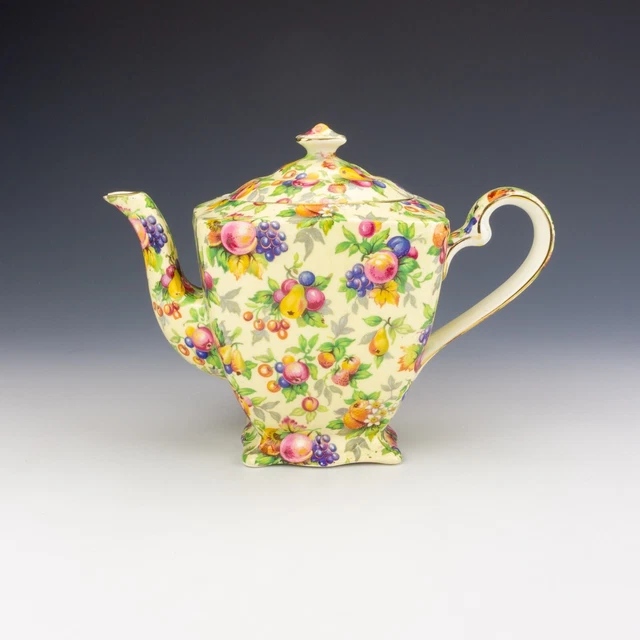Antique Royal Winton Grimwades Porcelain - Fruit Chintz Pattern - Teapot