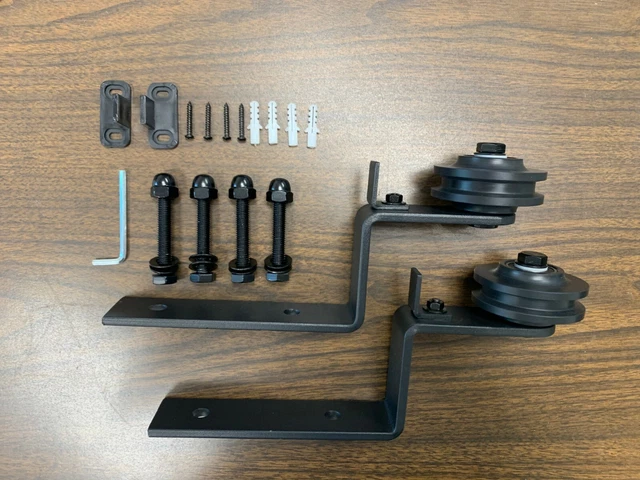 Sliding Barn Door Hardware Rollers, Single Track Bypass（I Shape Design）