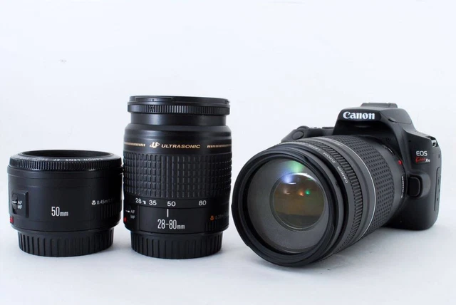 CANON KISS X10 DSLR Camera + EF 28-80mm & 75-300mm Lens Set