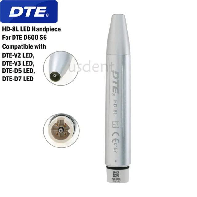 Woodpecker DTE Dental Ultrasonic Piezo Scaler HD-8L Handpiece for D600 S6 LED