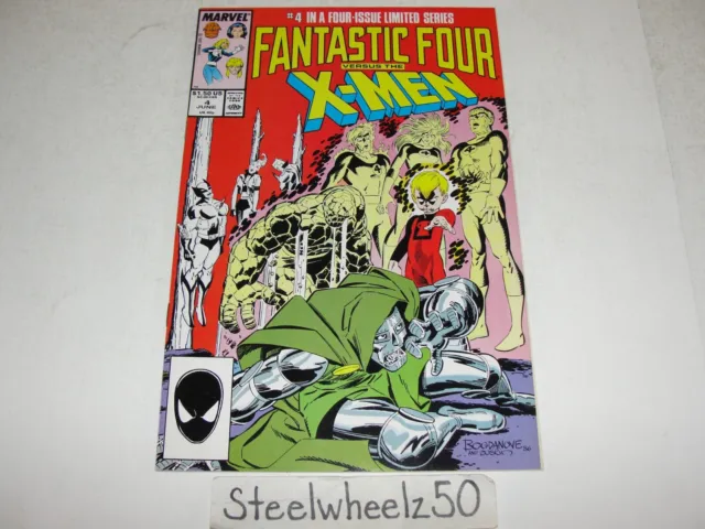 Fantastic Four Vs X-Men #4 Comic Marvel 1987 Dr Doom Chris Claremont Bogdanove