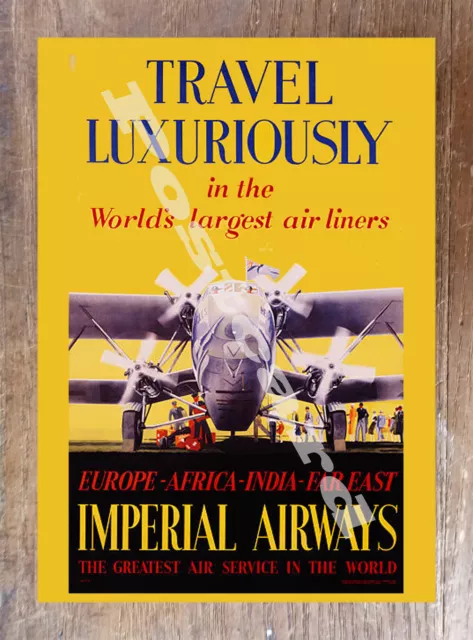 Historic Travel Luxuriously, Imperial Airways Advertising Postcard