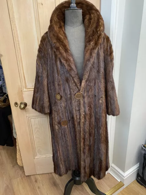 Edwardian real fur mink coat size L