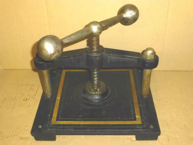 Alte Buchbinderpresse Eisenguss antike Buchbinder Buch Presse bookbinder's press