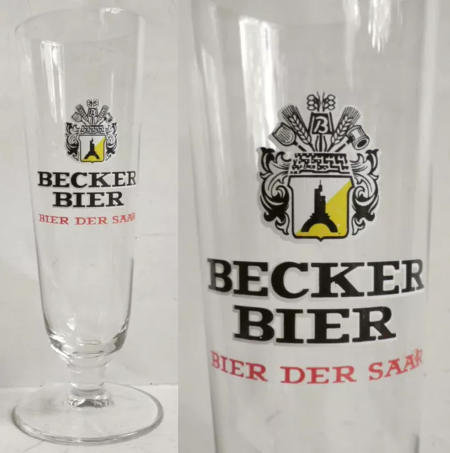 Altes Bierglas - Becker Bier - Bier der Saar - Sankt Ingbert - Pilsglas 17,8 cm