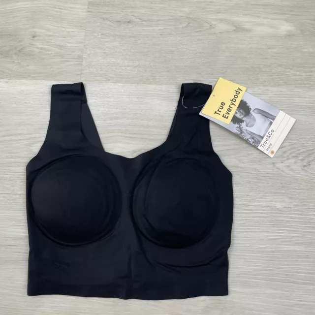 TRUE and CO Everybody Scoop Neck Black Wireless Padded Bralette