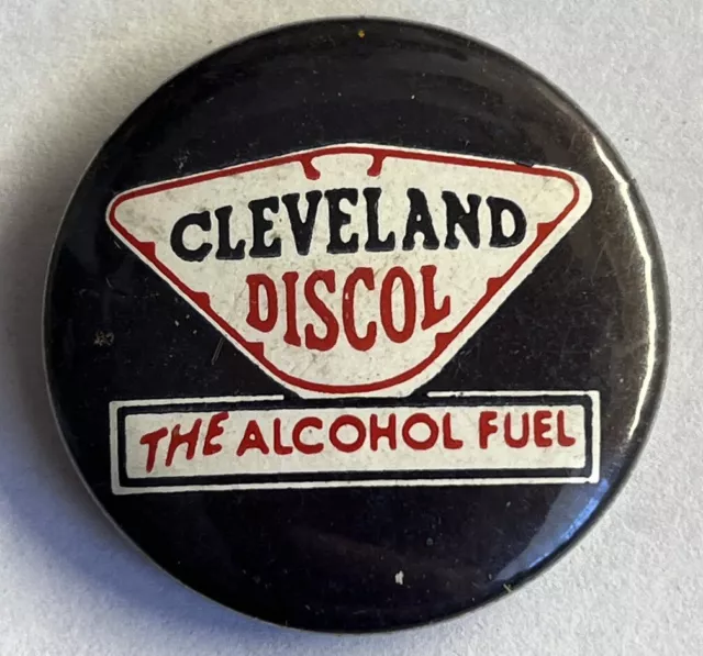 Collectible Advertising pin badge Cleveland Discol The Alcohol Fuel Petrol Oil 3