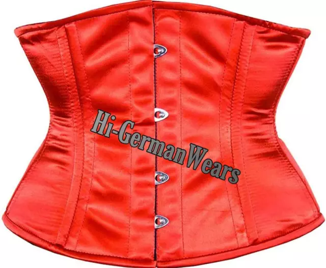 Corsetto vita bianco rosso nero raso corsetto gotico underbust corsetti Hi-302