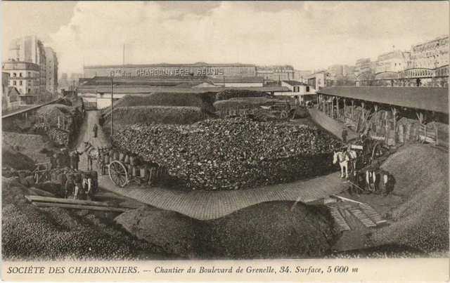 CPA AK PARIS 15e Soc. Des Charbonniers Chantier du Bd de Grenelle (925436)