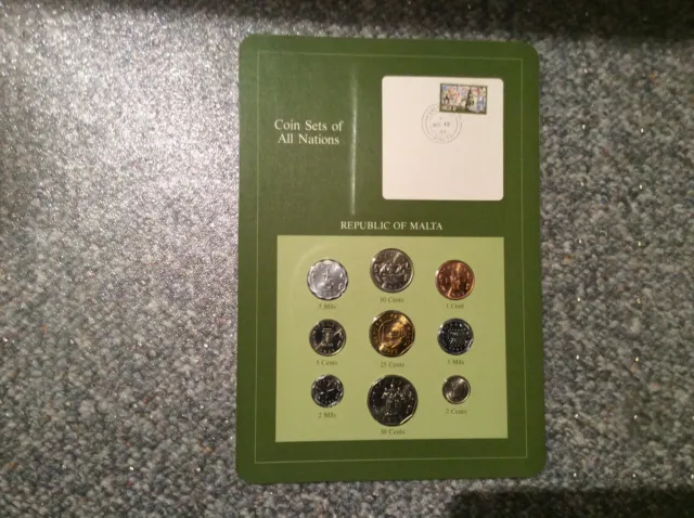 Franklin Mint coin sets of all nations card Republic of Malta new