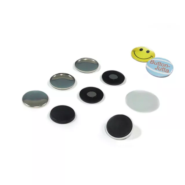 100 Stück 25mm Buttonrohlinge mit Magnetrückseiten - für 25mm Buttons