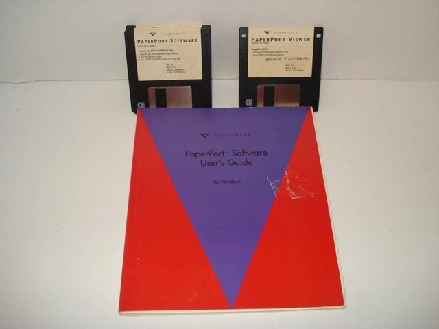 Visionner Paperport Software Manual And 4 Floppy Disks For Windows