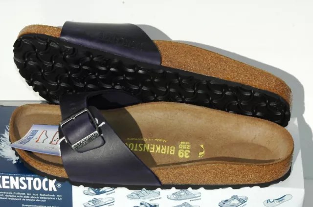 Birkenstock Madrid Cuir Chaussures Femme Homme 39 Sandales Mules Premium Leder
