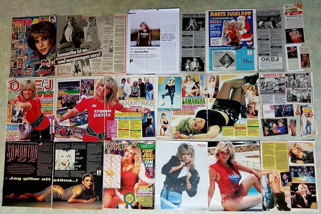 SAMANTHA FOX lot de presse clippings pack collection magazines 2