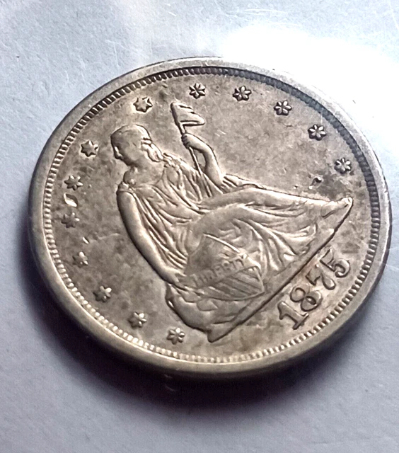 1875 S Twenty Cent Us Coin, Near Uncirculated