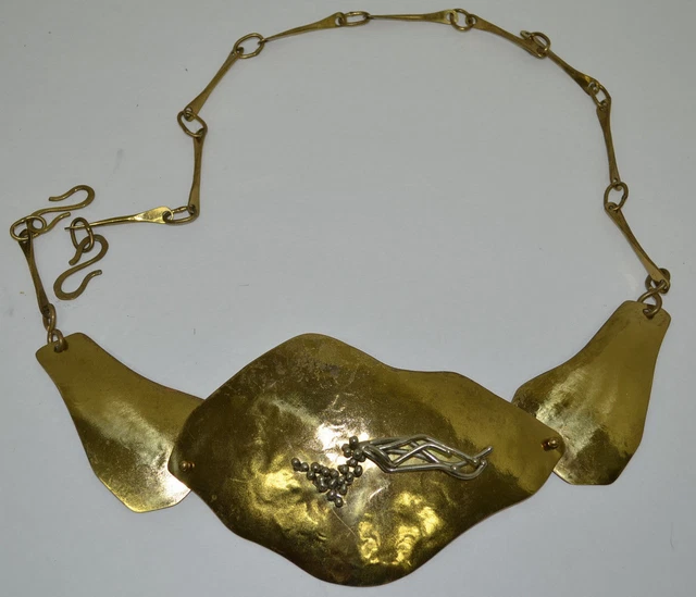 JOSEPH BORIS BELT Hand Hammered Mixed Metal Signed JMB 8/97  display picture 1