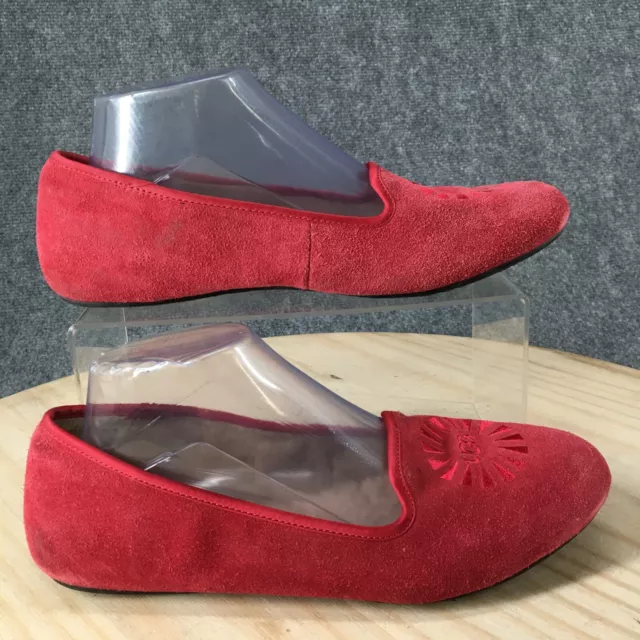 Ugg Australia Shoes Womens 9 Alloway Flats Slip On Loafers 1001632 Red Suede