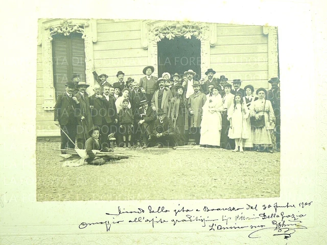 Vecchia Foto Fotografia Vintage Boarezzo 1906 Villa Chini ?