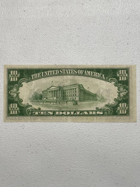 1934-A $10 Ten Dollars Silver Certificate. 2