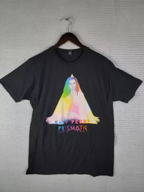 Katy Perry t-shirt Prismatic World Tour size large black 2 sided pop singer
