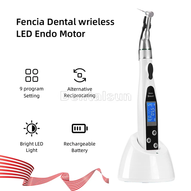 Dental LED Wireless 16:1 Endo Motor Contra Angle Handpiece 9 Programma