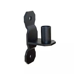 2 Pack Panacea 9 x 3 cm Black Wall Mount Fence Brackets Steel