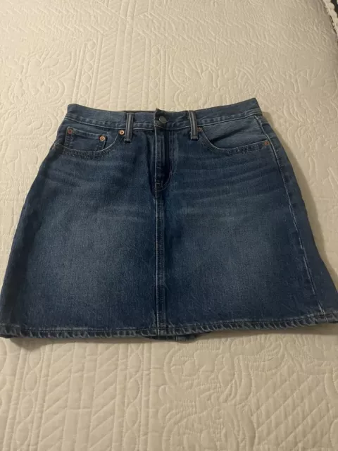 Vintage Levi’s 501 Big E  Denim Jeans Short Mini Skirt 28 Waist Excellent Cond