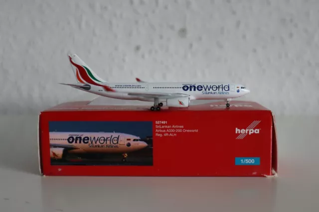Herpa Wings SriLankan Airlines Airbus A330-200 "oneworld" 4R-ALH 527491 1:500