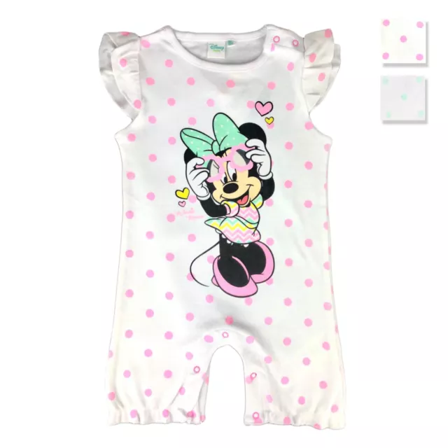 Pagliaccetto tutina bimba Disney Minnie body neonata in cotone con stampa 2890