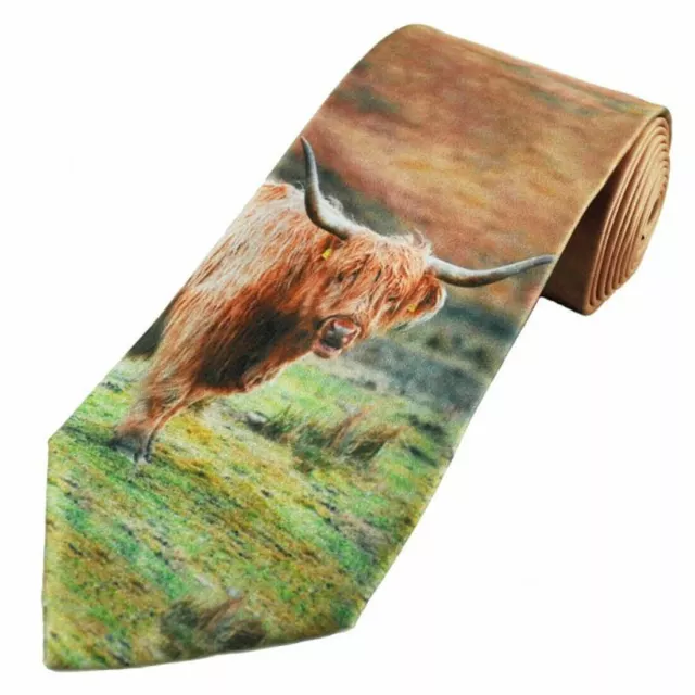 THE TIE STUIDIO - Cravatta da uomo verde rame motivo bestiame scozzese