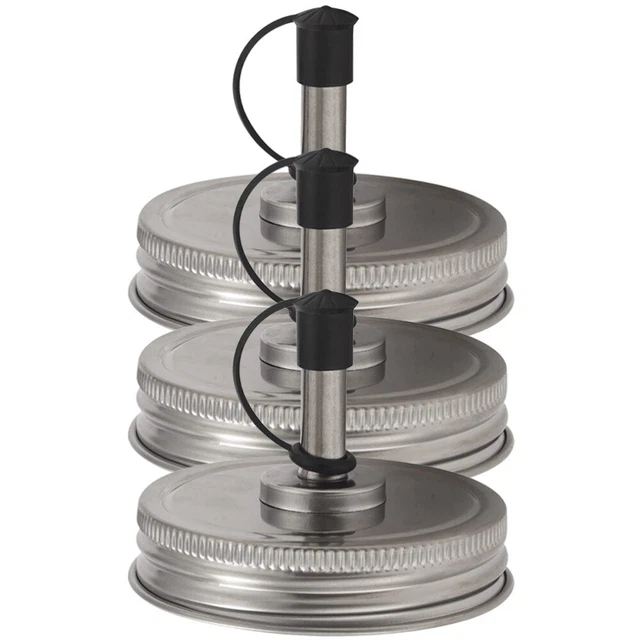 3 piezas tapa de escape de aceite con vaso - tapa - dispensador gurpout de aceite de oliva Mason