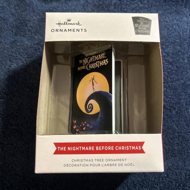 NIGHTMARE BEFORE CHRISTMAS Ornament VHS Tape Design NEW IN BOX Hallmark
