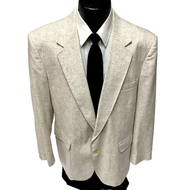 Vtg 50's Style White ATOMIC FLECK Sport Coat TROPICAL Jacket ROCKABILLY Blazer