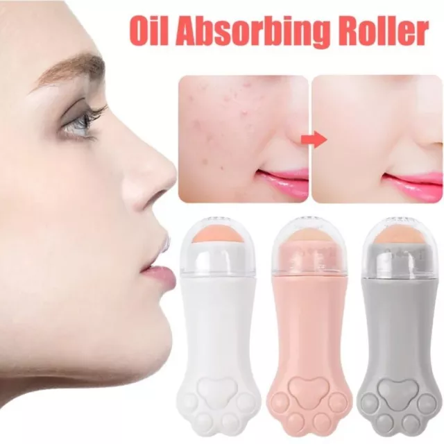 Removable Volcanic Stone Oil Absorber Cat Paw Face Oil Absorbing Roller