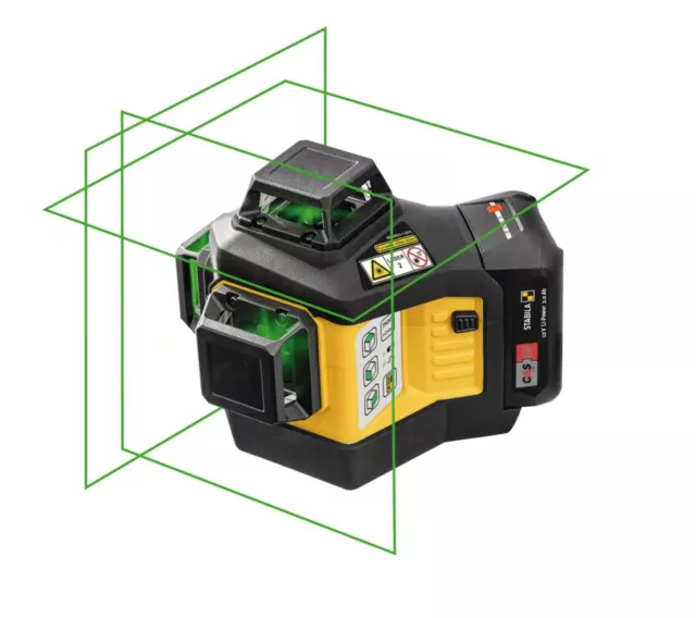 Stabila LAX 600 G Cordless Multi Line 360° Green Beam Laser Level & Battery Kit