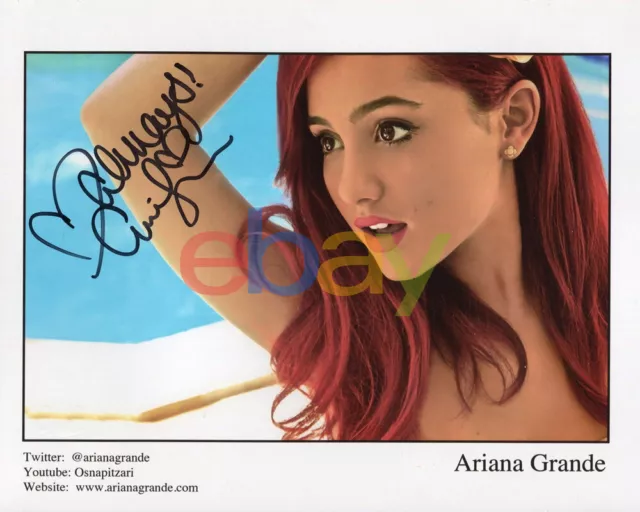 ARIANA GRANDE  Autographed 8 x 10 Signed Photo reprint