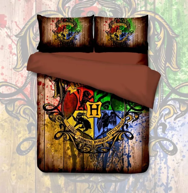 Harry Potter Hogwarts Quilt/Doona/Duvet Cover Pillowcase Bedding Set 2