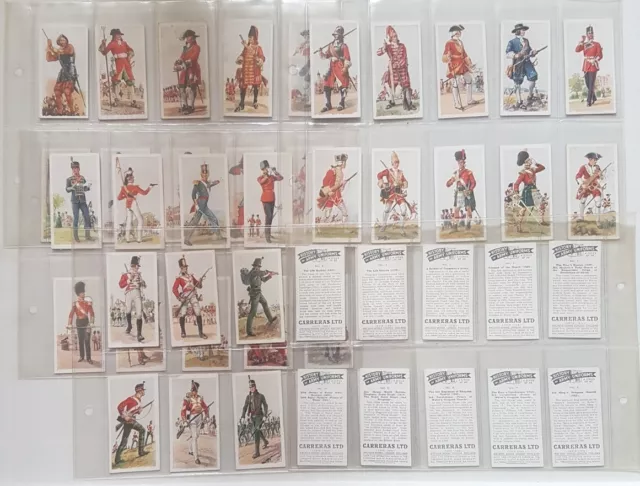 Cigarette Cards "History Of Army Uniforms" 1937 Set 50. Carreras