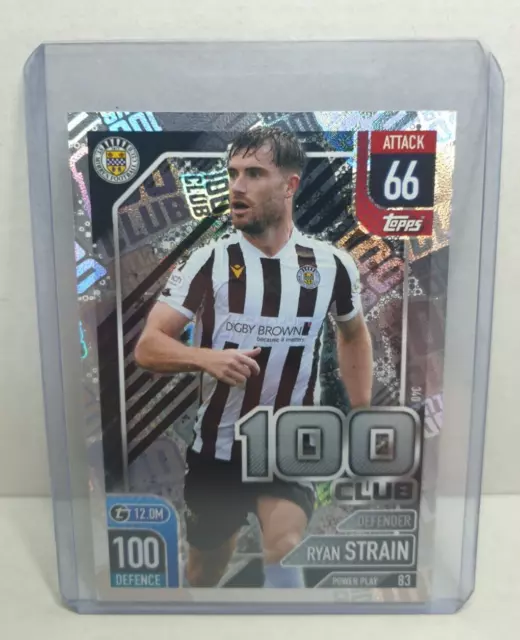 Topps Match Attax SPFL 2023-24 Ryan Strain 100 Club  St Mirren #340 Mint