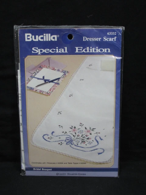 Kit vintage de punto de cruz bucilla ramo de novia #63332