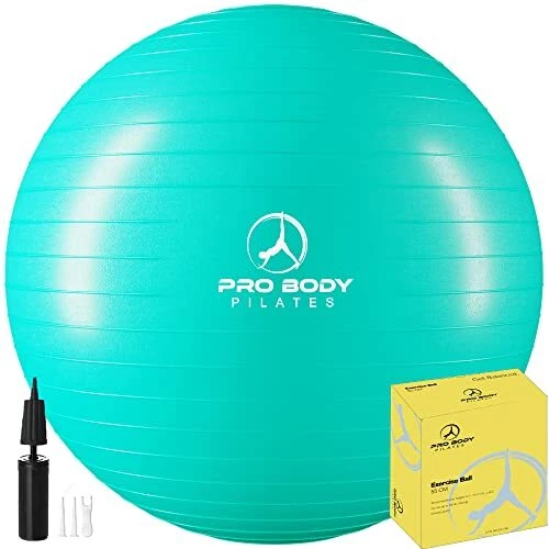 ProBody Pilates Ball Exercise Ball Yoga Ball Multiple Sizes Stability Ball Ch...
