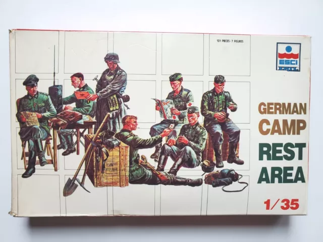 ESCI ERTL 1:35 German Camp Rest Area Model 7 Figure Kit 5005